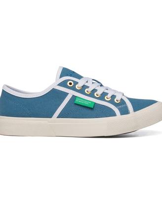 Sneakers azzurre in canvas Benetton