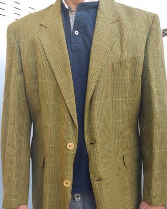 Giacca da uomo verde con quadrettini, Made in Ital