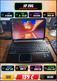 PC HP DV6 Pc Quadcore i7 8GB SSD 120GB Win11