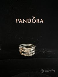 Pandora anello fascia intrecciata taglia 52