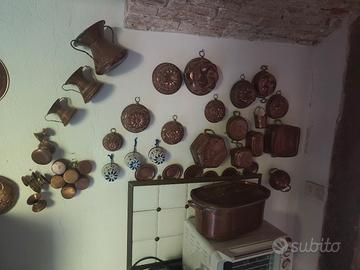 Collezione rame antico lotto di 80+ pezzi  