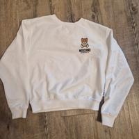 felpa moschino bianca mai usata 