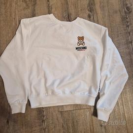 felpa moschino bianca mai usata 