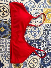 Top bikini costume rosso SHEIN nuovo