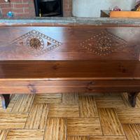 Cassapanca in legno massello stile baita