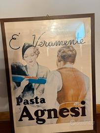 Manifesto pubblicitario Pasta Agnesi del 1937