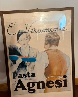 Manifesto pubblicitario Pasta Agnesi del 1937