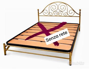 Struttura letto in ottone matrimoniale 120x178 v.👇