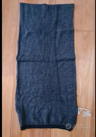 Sciarpa nera/grigio scuro unisex nuova CARPISA