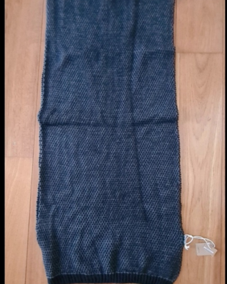 Sciarpa nera/grigio scuro unisex nuova CARPISA