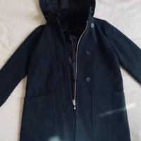 Capotto nero con capuccio