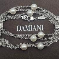 COLLANA DAMIANI ORO PERLE DIAMANTI