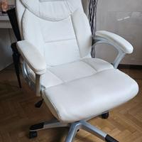 Sedia Ufficio in similpelle bianca