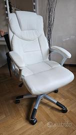 Sedia Ufficio in similpelle bianca