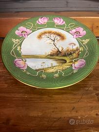 Piatto dipinto amano stile liberty