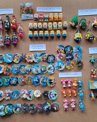 122 pezzi Merendine Sorpresine Personaggi vintage