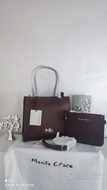 Manila Grace Felicia Burgundy- Borsa Shop.+Pochet.