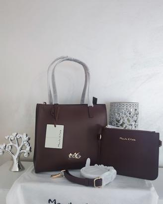 Manila Grace Felicia Burgundy- Borsa Shop.+Pochet.