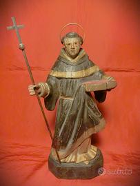 SCULTURA LIGNEA POLICROMA DI SANT’ANTONIO - 1700