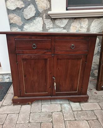 Credenza / Cristalliera in legno massello
