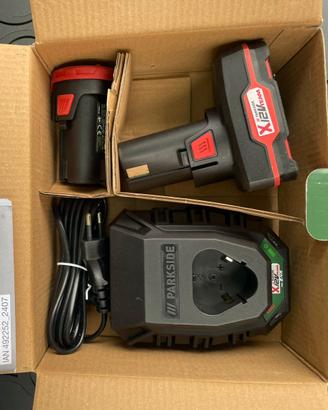 Batteria 4ah e 2ah 12v + caricabatterie Parkside
