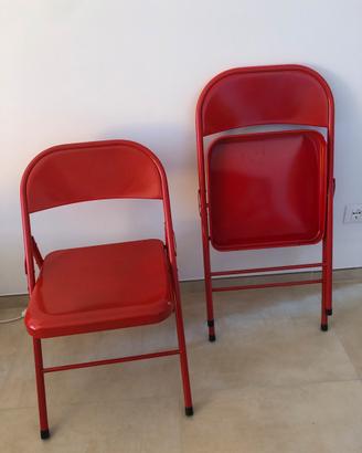 Set sedie pieghevoli