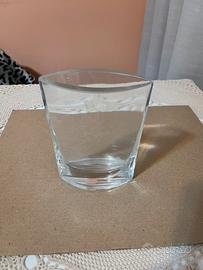 Vaso in vetro vintage design ovale modernista
