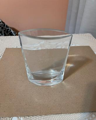 Vaso in vetro vintage design ovale modernista