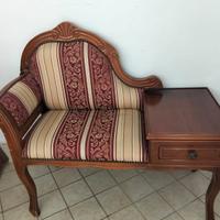 Elegante panca telefono vintage