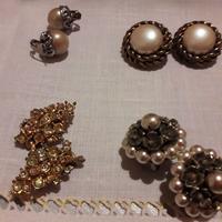 Orecchini bigiotteria vintage eleganti clips