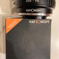 adattatore obiettivo canon EF su corpo fuji FX