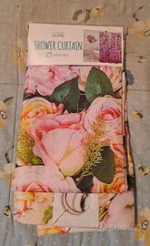 Tenda per doccia 180x185 cm floreale con ganci