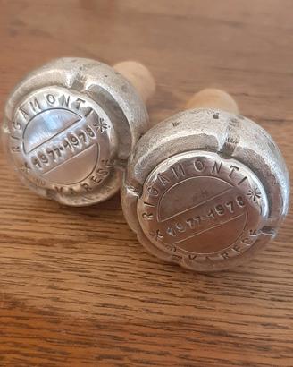 Tappi in argento 925 e sughero vintage
