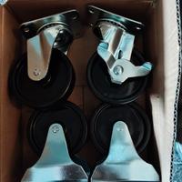 ruote per carello ferro, plastica 