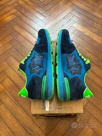 Scarpe Atlantic Stars Uomo Blu/Verde Fluo Pelle 44