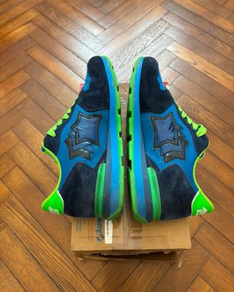 Scarpe Atlantic Stars Uomo Blu/Verde Fluo Pelle 44