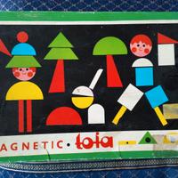 GIOCO COSTRUZIONI IN LEGNO MAGNETICO ANNI 60 