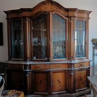 Cristalliera classica in legno massello anni '80