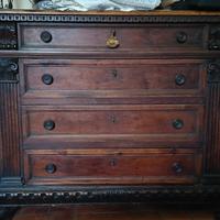 Arredamento camera legno massello '700