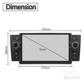 Navigatore FIAT GRAND PUNTO hd touch 6,2 CARPLAY