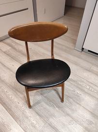 1966. sedia da pranzo design produzione danese