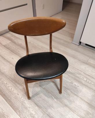 1966. sedia da pranzo design produzione danese