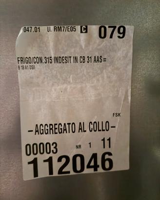 Frigo Indesit