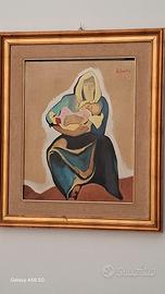 donna con bambino quadro