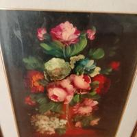 quadro antico con fiori 