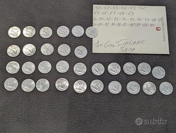 Monete Italiana 10 Lire Spiga 1951-1989 assortite