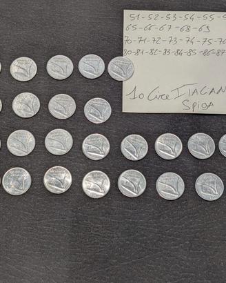 Monete Italiana 10 Lire Spiga 1951-1989 assortite