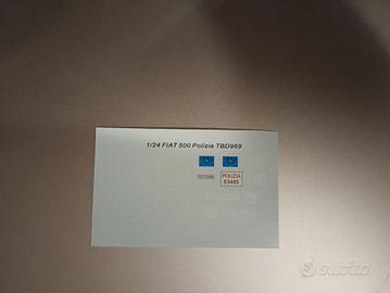 decals Fiat 500 polizia 1:24