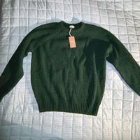 Maglia girocollo costa inglese verde
