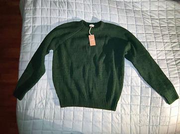 Maglia girocollo costa inglese verde